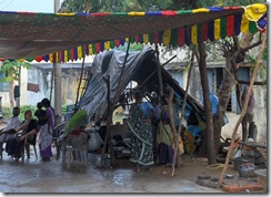 Cooking area in the village