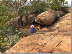 Meditating at Papji's cave