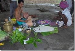 Setting up for puja at temple 4