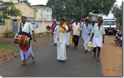 Walking through the village