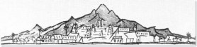 Arunachala drawn bySri Ramana