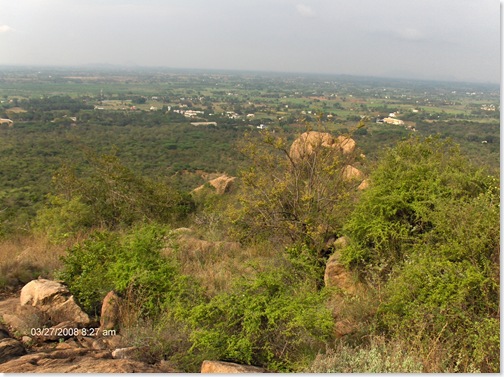 Looking down from Papaji's cave