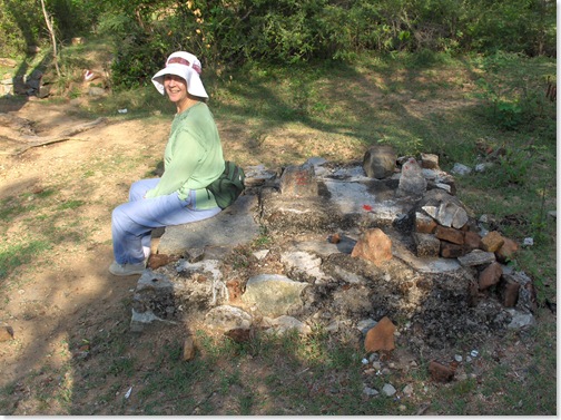 Carol by outside altar